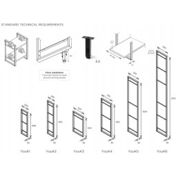 Youk Frame, H905mm x D320mm, For Shelving Unit