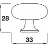 Knob, 33mm