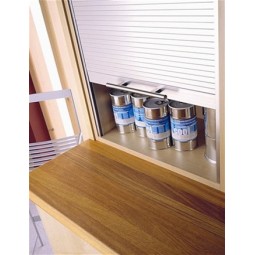 1210 x 600mm Tambour Door Kit - Stainless Steel Effect