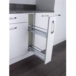 Style base unit pull-out, 150mm wide, silver/chrome