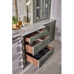 In-frame Dovetail drawer , 450mm D, 600mm W, 90mm H, walnut